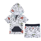 Two Piece Printed Pique Fish Set